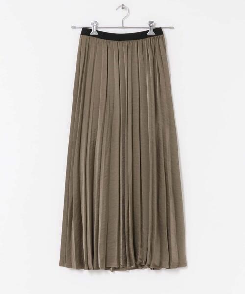 ITEMS URBANRESEARCH（アイテムズ アーバンリサーチ）の「サテンプリーツスカート（スカート・レディース・ブラウン/ベージュ系その他/チャコールグレー・FREE）」の11枚目の写真
