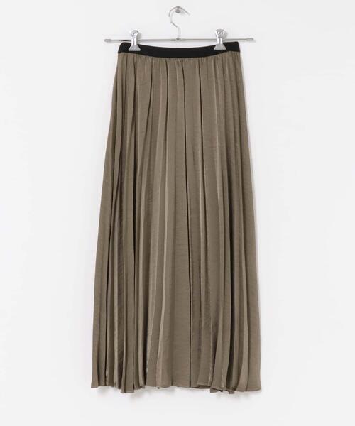 ITEMS URBANRESEARCH（アイテムズ アーバンリサーチ）の「サテンプリーツスカート（スカート・レディース・ブラウン/ベージュ系その他/チャコールグレー・FREE）」の13枚目の写真