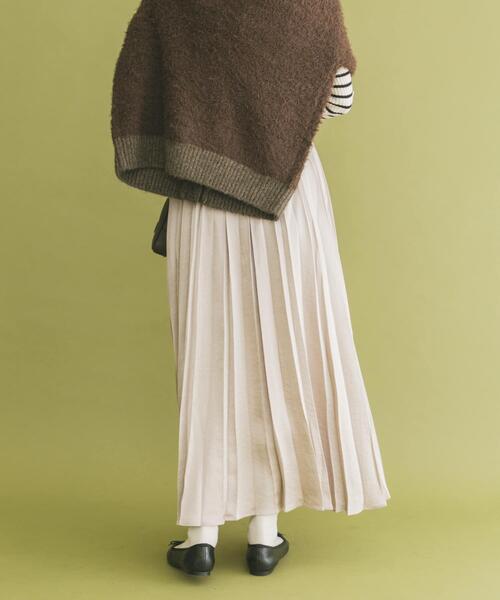 ITEMS URBANRESEARCH（アイテムズ アーバンリサーチ）の「サテンプリーツスカート（スカート・レディース・ブラウン/ベージュ系その他/チャコールグレー・FREE）」の17枚目の写真