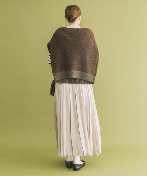 ITEMS URBANRESEARCH（アイテムズ アーバンリサーチ）の「サテンプリーツスカート（スカート・レディース・ブラウン/ベージュ系その他/チャコールグレー・FREE）」の4枚目の写真