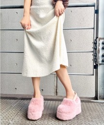 専用♡︎アメリカ ふわふわエコファーサンダルプレゼント♡バニーちゃんピンク ファーサンダル」に該当するサンダル（ピンク/桃色系・厚底