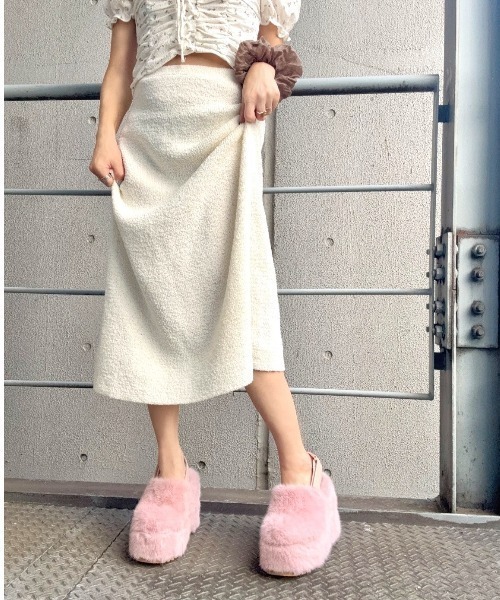 R&E（アールアンドイー）の「【25AW新作】【R&E】バックストラップ厚底サボファーサンダル（サンダル・レディース・アイボリー/ピンク/ブラック・LL/L/M/S）」の5枚目の写真