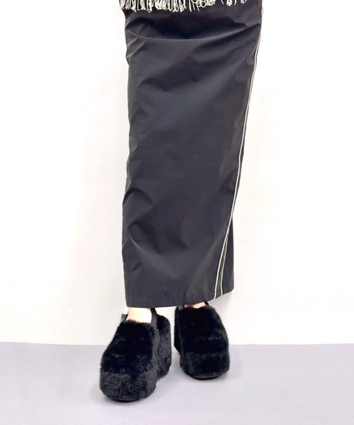 R&E（アールアンドイー）の「【25AW新作】【R&E】バックストラップ厚底サボファーサンダル（サンダル・レディース・アイボリー/ピンク/ブラック・LL/L/M/S）」の6枚目の写真