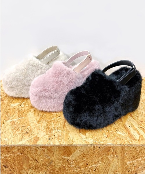 R&E（アールアンドイー）の「【25AW新作】【R&E】バックストラップ厚底サボファーサンダル（サンダル・レディース・アイボリー/ピンク/ブラック・LL/L/M/S）」の7枚目の写真