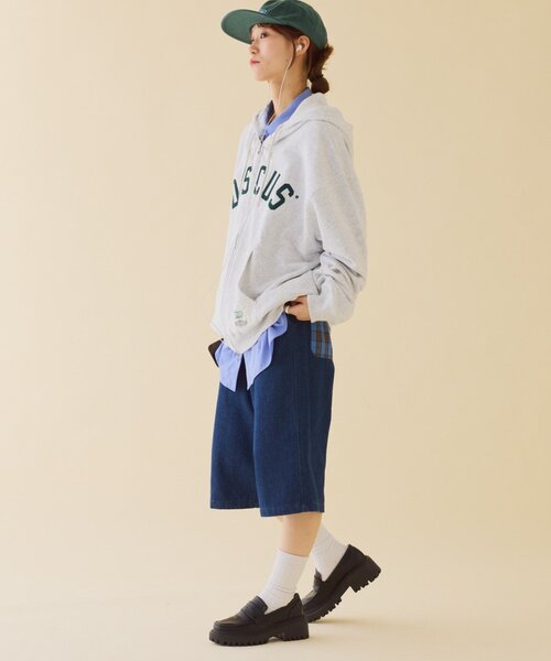 DISCUS(ディスカス)の「【DISCUS】ロゴ刺繍裏毛フルジップパーカー(パーカー・レディース・グレー/ネイビー/ブラック・MEDIUM/SMALL/LARGE)」の8枚目の写真