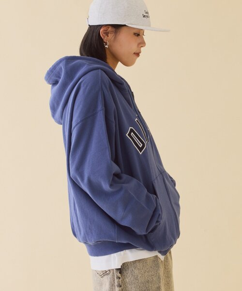 DISCUS(ディスカス)の「【DISCUS】ロゴ刺繍裏毛フルジップパーカー(パーカー・レディース・グレー/ネイビー/ブラック・MEDIUM/SMALL/LARGE)」の15枚目の写真