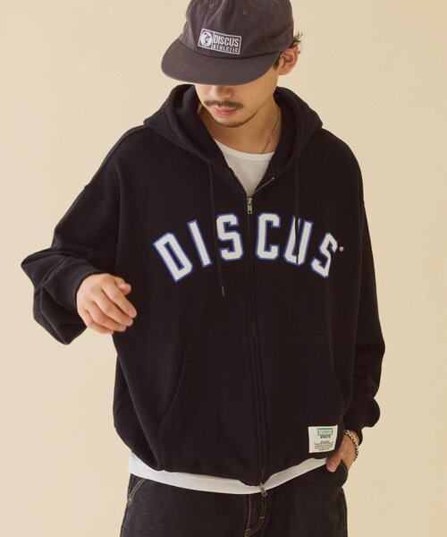 DISCUS(ディスカス)の「【DISCUS】ロゴ刺繍裏毛フルジップパーカー(パーカー・レディース・グレー/ネイビー/ブラック・MEDIUM/SMALL/LARGE)」の11枚目の写真