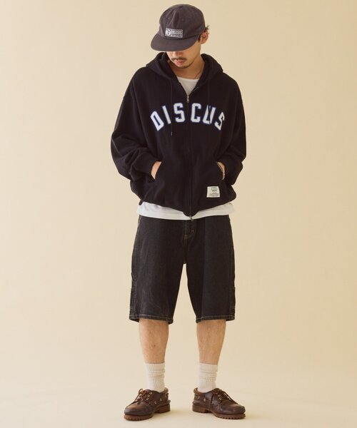 DISCUS(ディスカス)の「【DISCUS】ロゴ刺繍裏毛フルジップパーカー(パーカー・レディース・グレー/ネイビー/ブラック・MEDIUM/SMALL/LARGE)」の20枚目の写真