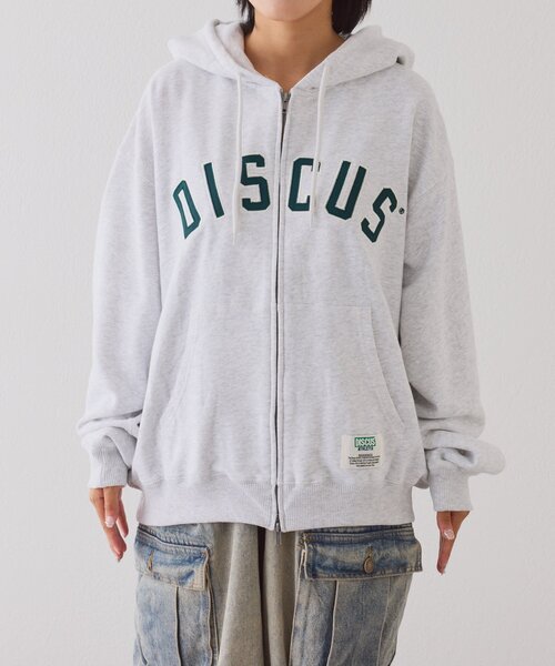 DISCUS(ディスカス)の「【DISCUS】ロゴ刺繍裏毛フルジップパーカー(パーカー・レディース・グレー/ネイビー/ブラック・MEDIUM/SMALL/LARGE)」の22枚目の写真