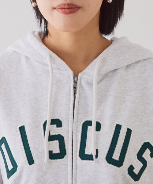 DISCUS(ディスカス)の「【DISCUS】ロゴ刺繍裏毛フルジップパーカー(パーカー・レディース・グレー/ネイビー/ブラック・MEDIUM/SMALL/LARGE)」の21枚目の写真