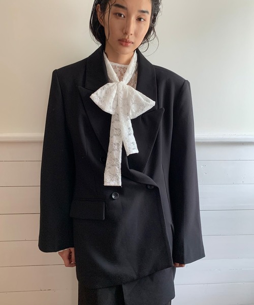 robe de chambre テーラードジャケット　ブラック　花 robe de chambre COMME des GARCONS ローブドシャンブル