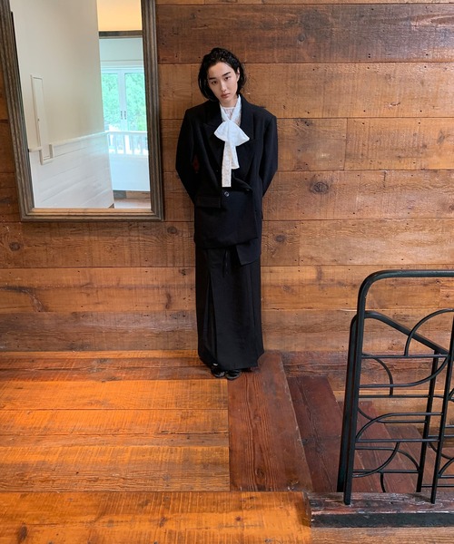 chuclla（チュクラ）の「【LONSLAN】 ダブルテーラードジャケット CHLONW25a013（テーラードジャケット・レディース・ブラック/ダークグレー・FREE）」の3枚目の写真