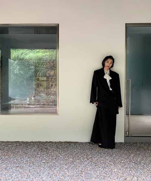 chuclla（チュクラ）の「【LONSLAN】 ダブルテーラードジャケット CHLONW25a013（テーラードジャケット・レディース・ブラック/ダークグレー・FREE）」の6枚目の写真