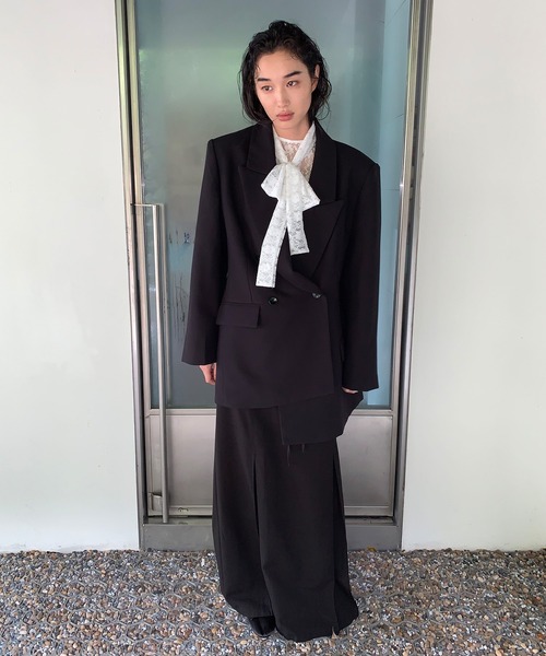 robe de chambre テーラードジャケット　ブラック　花 robe de chambre COMME des GARCONS ローブドシャンブル