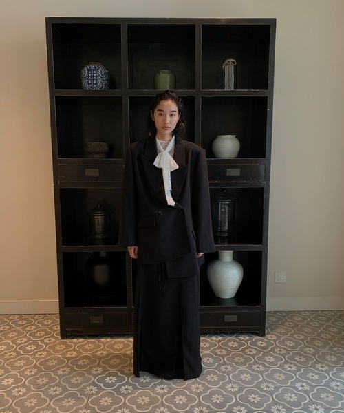 chuclla（チュクラ）の「【LONSLAN】 ダブルテーラードジャケット CHLONW25a013（テーラードジャケット・レディース・ブラック/ダークグレー・FREE）」の11枚目の写真