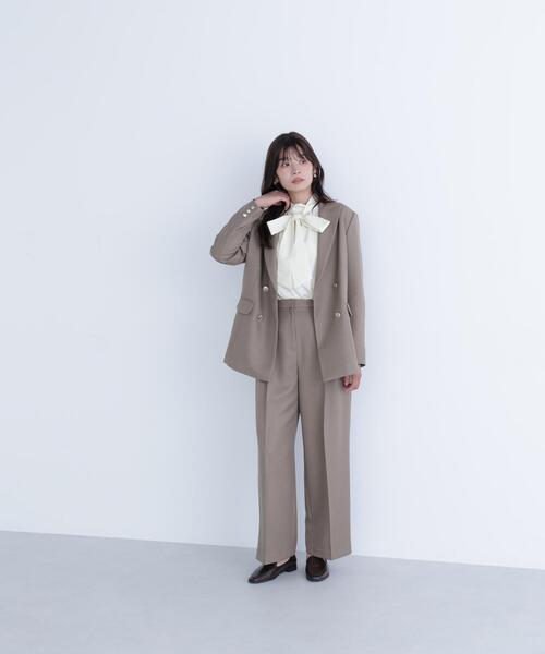 NATURAL BEAUTY BASIC(ナチュラルビューティーベーシック)の「◇<骨格ナチュラル>ツイーディータックワイドパンツ(その他パンツ・レディース・ベージュ系その他/ブラウン系その他・MEDIUM/SMALL)」の5枚目の写真