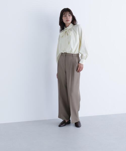 NATURAL BEAUTY BASIC(ナチュラルビューティーベーシック)の「◇<骨格ナチュラル>ツイーディータックワイドパンツ(その他パンツ・レディース・ベージュ系その他/ブラウン系その他・MEDIUM/SMALL)」の7枚目の写真