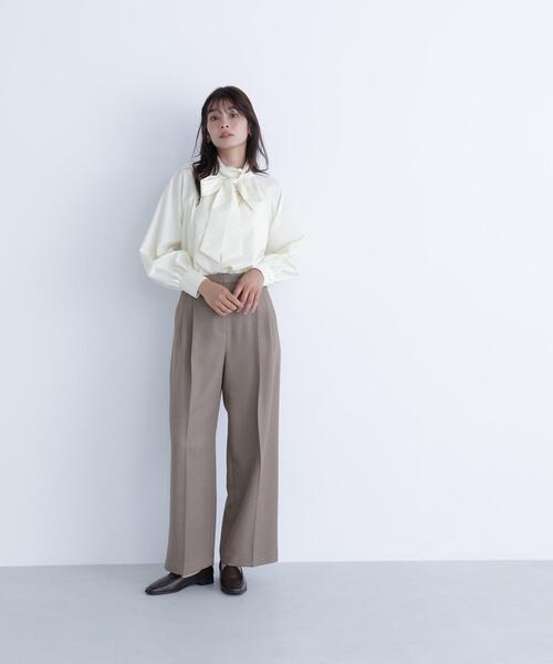 NATURAL BEAUTY BASIC(ナチュラルビューティーベーシック)の「◇<骨格ナチュラル>ツイーディータックワイドパンツ(その他パンツ・レディース・ベージュ系その他/ブラウン系その他・MEDIUM/SMALL)」の10枚目の写真
