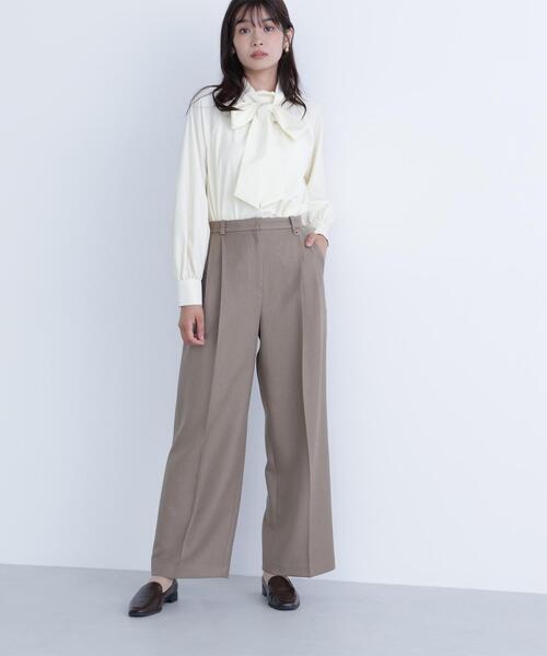 NATURAL BEAUTY BASIC(ナチュラルビューティーベーシック)の「◇<骨格ナチュラル>ツイーディータックワイドパンツ(その他パンツ・レディース・ベージュ系その他/ブラウン系その他・MEDIUM/SMALL)」の11枚目の写真