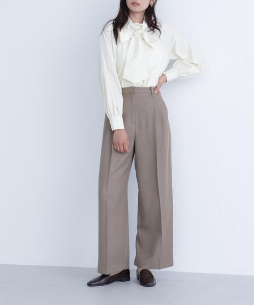 NATURAL BEAUTY BASIC(ナチュラルビューティーベーシック)の「◇<骨格ナチュラル>ツイーディータックワイドパンツ(その他パンツ・レディース・ベージュ系その他/ブラウン系その他・MEDIUM/SMALL)」の12枚目の写真