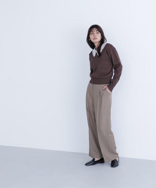 NATURAL BEAUTY BASIC(ナチュラルビューティーベーシック)の「◇<骨格ナチュラル>ツイーディータックワイドパンツ(その他パンツ・レディース・ベージュ系その他/ブラウン系その他・MEDIUM/SMALL)」の15枚目の写真