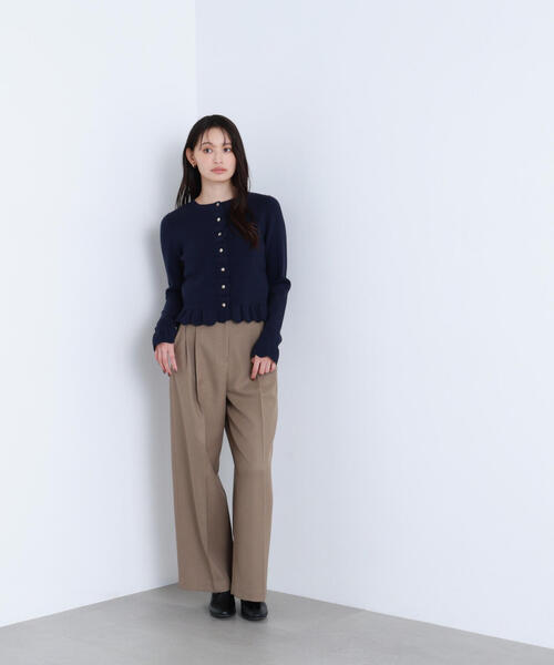 NATURAL BEAUTY BASIC（ナチュラルビューティーベーシック）の「◇＜骨格ナチュラル＞ツイーディータックワイドパンツ（その他パンツ・レディース・ベージュ系その他/ブラウン系その他・MEDIUM/SMALL）」の19枚目の写真