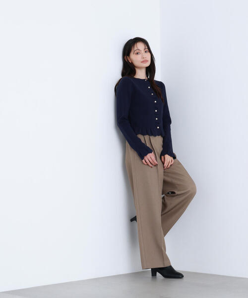 NATURAL BEAUTY BASIC（ナチュラルビューティーベーシック）の「◇＜骨格ナチュラル＞ツイーディータックワイドパンツ（その他パンツ・レディース・ベージュ系その他/ブラウン系その他・MEDIUM/SMALL）」の18枚目の写真