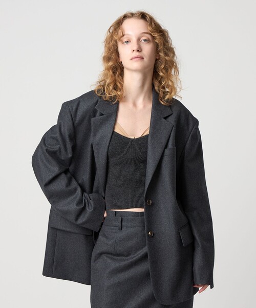 6（ロク）の「＜6(ROKU)＞DOUBLE PEAKED LAPEL CHECK JACKET