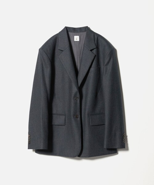 6(ROKU)＞フラノ グレー ジャケット（テーラードジャケット）｜6
