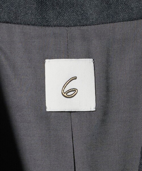6(ROKU)＞フラノ グレー ジャケット（テーラードジャケット）｜6（ロク
