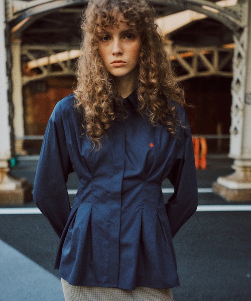 POLO BCS（ポロ ビーシーエス）の「【POLOBCS】VIS別注ウエストタックフレアシャツ（シャツ/ブラウス・レディース・ホワイト/ブルー系その他4/ネイビー/ホワイト系その他/ピンク・FREE）」の15枚目の写真