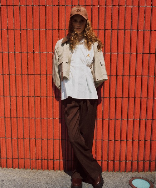 POLO BCS（ポロ ビーシーエス）の「【POLOBCS】VIS別注ウエストタックフレアシャツ（シャツ/ブラウス・レディース・ホワイト/ブルー系その他4/ネイビー/ホワイト系その他/ピンク・FREE）」の22枚目の写真