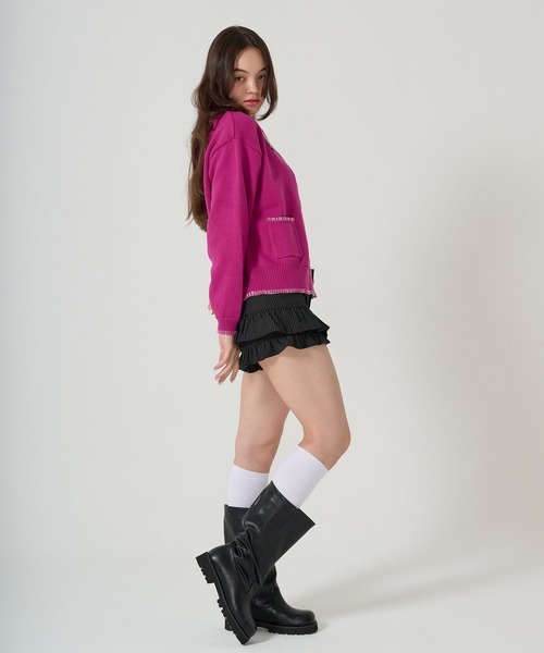 TINA：JOJUN（ティーナジョジュン）の「ピンストライプ ティアード ショートパンツ TINA：JOJUN（その他パンツ・レディース・ブラック/アイボリー・M/S）」の13枚目の写真