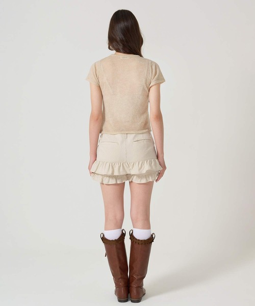 TINA：JOJUN（ティーナジョジュン）の「ピンストライプ ティアード ショートパンツ TINA：JOJUN（その他パンツ・レディース・ブラック/アイボリー・M/S）」の19枚目の写真