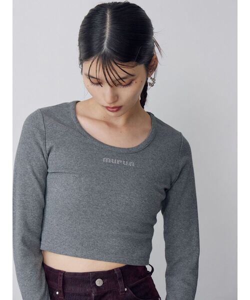 MURUA(ムルーア)の「HOTFIXロゴテレコトップス(Tシャツ/カットソー・レディース・ホワイト/レッド/グレー/ブラック・2/1)」の20枚目の写真