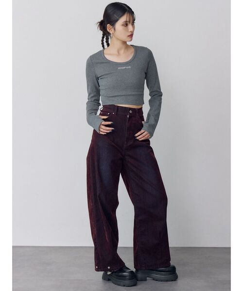 HOTFIXロゴテレコトップス（Tシャツ/カットソー）｜MURUA（ムルーア