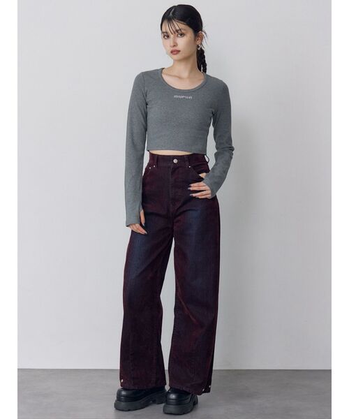 HOTFIXロゴテレコトップス（Tシャツ/カットソー）｜MURUA（ムルーア