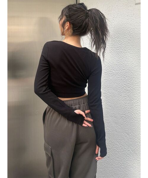 MURUA（ムルーア）の「HOTFIXロゴテレコトップス（Tシャツ/カットソー・レディース・ホワイト/レッド/グレー/ブラック・2/1）」の12枚目の写真