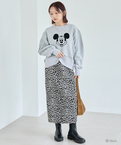 LAVEANGE（ラビアンジェ）の「レオパードジャガードスカート（スカート・レディース・オフホワイト/ベージュ・M/LL/3L/4L/5L）」の9枚目の写真