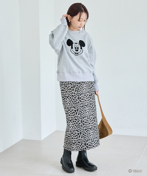 LAVEANGE（ラビアンジェ）の「レオパードジャガードスカート（スカート・レディース・オフホワイト/ベージュ・M/LL/3L/4L/5L）」の10枚目の写真