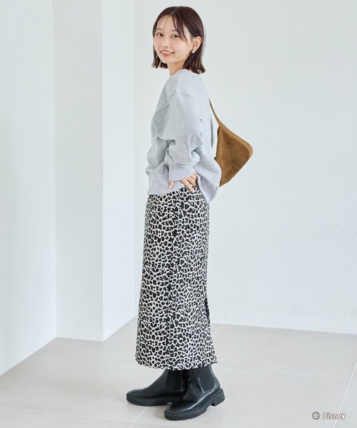 LAVEANGE（ラビアンジェ）の「レオパードジャガードスカート（スカート・レディース・オフホワイト/ベージュ・M/LL/3L/4L/5L）」の11枚目の写真
