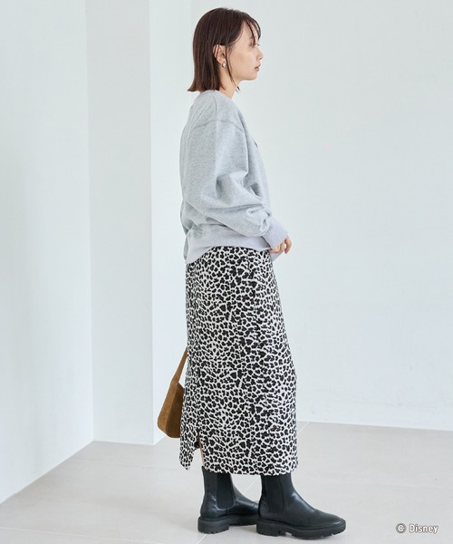 LAVEANGE（ラビアンジェ）の「レオパードジャガードスカート（スカート・レディース・オフホワイト/ベージュ・M/LL/3L/4L/5L）」の12枚目の写真