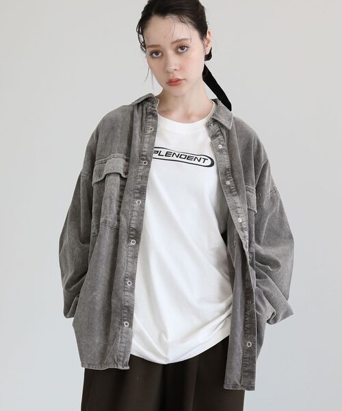 ELENCARE DUE（エレンカーレデュエ）の「・ELENCARE DUE ケミカルコーデュロイシャツ（シャツ/ブラウス・レディース・グレー/ブラウン/グリーン・FREE）」の17枚目の写真