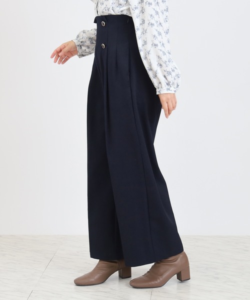 ASTORIA ODIER（アストリアオディール）の「クリアボタンワイドパンツ（その他パンツ・レディース・ブラック/チャコールグレー/ネイビー/キャメル・SMALL/MEDIUM/LARGE）」の7枚目の写真