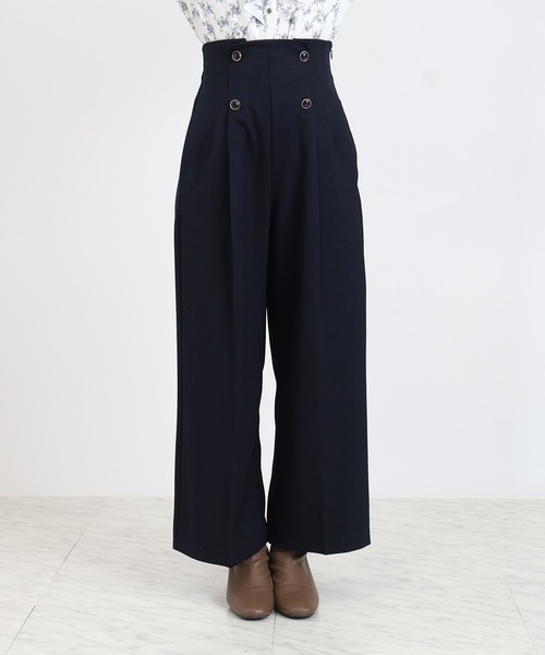 ASTORIA ODIER（アストリアオディール）の「クリアボタンワイドパンツ（その他パンツ・レディース・ブラック/チャコールグレー/ネイビー/キャメル・SMALL/MEDIUM/LARGE）」の19枚目の写真