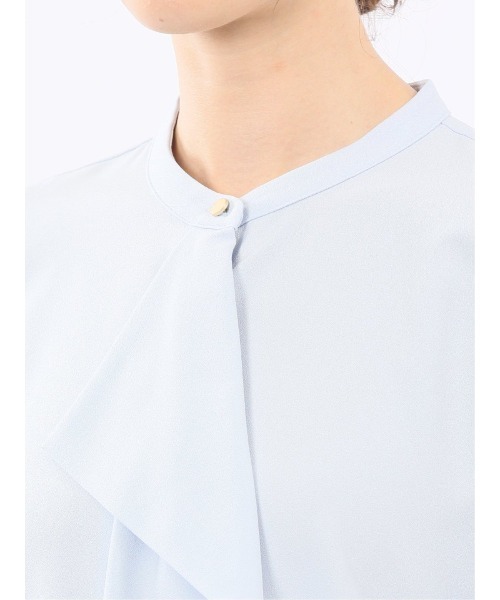 m.f.editorial（エムエフエディトリアル）の「【ストレッチ イージーケア UVカット】m.f.エディトリアル レディース ラッフルフリル 8分袖プルオーバーブラウス（シャツ/ブラウス・レディース・ライトグレー/ワインレッド/アイボリー/サックスブルー・LARGE/MEDIUM）」の22枚目の写真