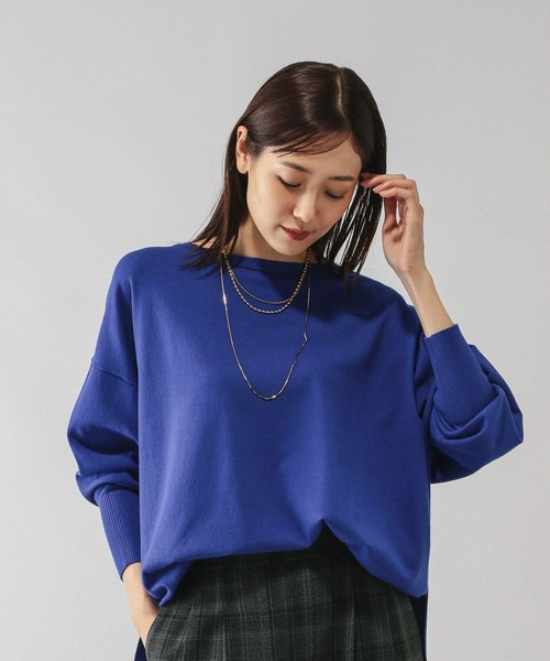 セール】ドライタッチボートドルマンプルオーバー/499698（ニット