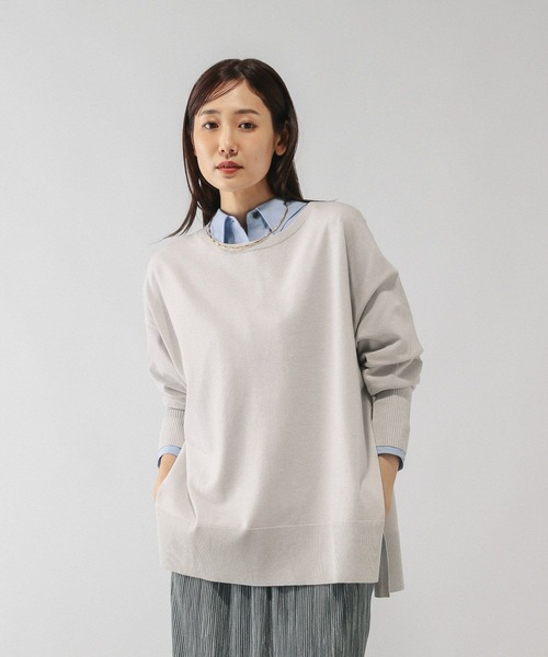 ドライタッチボートドルマンプルオーバー/499698（ニット