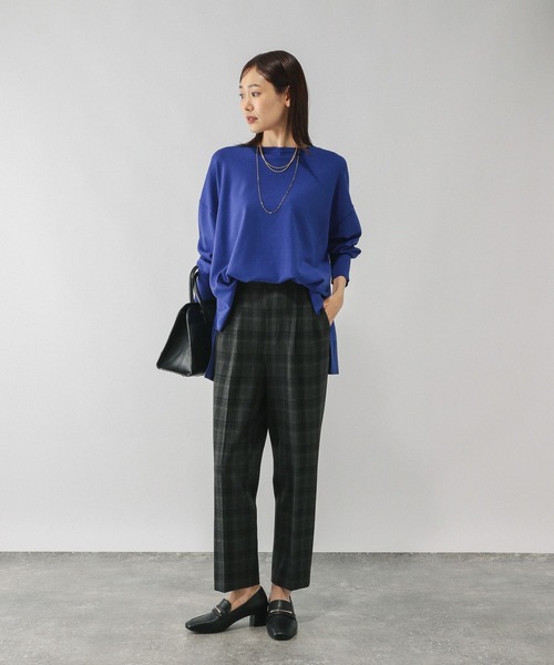 GLOBAL WORK（グローバルワーク）の「ドライタッチボートドルマンプルオーバー/499698（ニット/セーター・レディース・ライトグレー/レッド/ブルー/ワインレッド・MEDIUM/LARGE）」の10枚目の写真