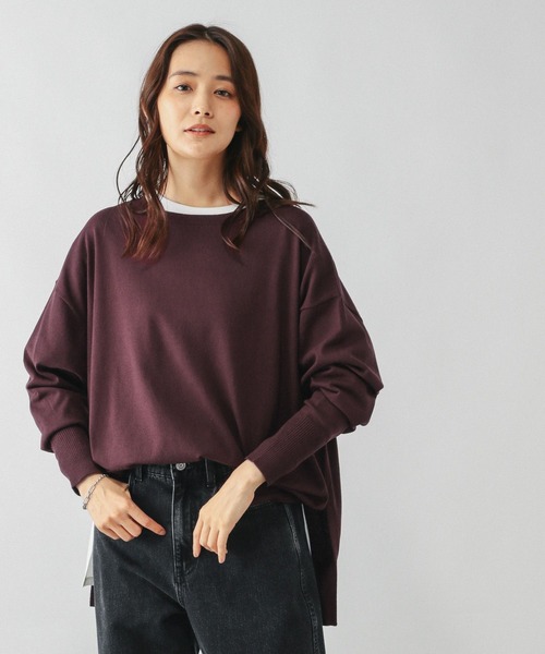 センソユニコ⁂メフウ⁂ショート丈プルオーバー　ドルマン　ボーダー　変形　2023 センソユニコ⁂メフウ⁂ショート丈プルオーバー ドルマン ボーダー